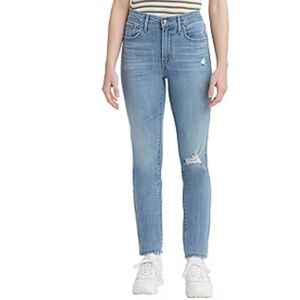 Levi Strauss High Rise Straight Jean, Size 25, 32 inch length